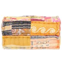 Poef 60x70x36 cm stof patchwork - thumbnail