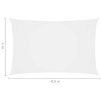 VidaXL Zonnescherm rechthoekig 2x4,5 m oxford stof wit - thumbnail