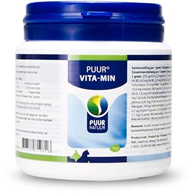 PUUR NATUUR VITA-MIN (VITAMINEN EN MINERALEN) HOND EN KAT 75 GR