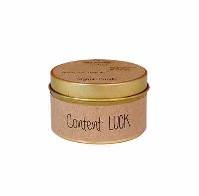 My Flame Lifestyle scented soy candle kraft content: luck
