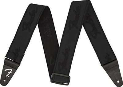 Fender WeighLess Running Logo Black/Black gitaarband