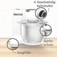 Bosch MUM Serie 2, 700 Watt, Edelstahl-Rührschüssel, weiß Foodprocessor 700 W Wit - thumbnail