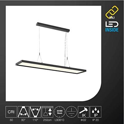 SLV WORKLIGHT 1005395 LED-hanglamp LED vast ingebouwd 57 W Zwart SLV WORKLIGHT 1005395 LED-hanglamp LED vast ingebouwd 57 W Zwart