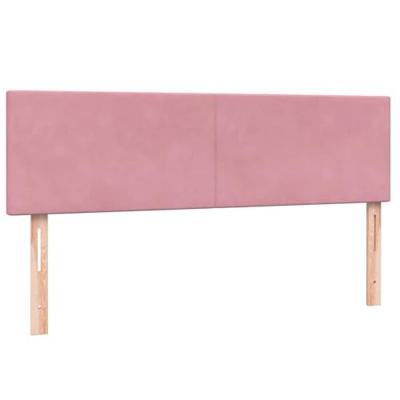 Boxspring met matras fluweel roze 140x220 cm