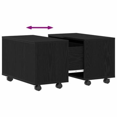 Salontafel Zwart eiken 60 x 60 x 38 cm Bewerkt hout