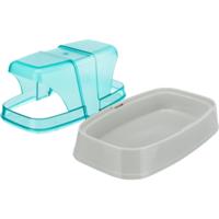 TRIXIE ZANDBAD MUIZEN / HAMSTERS KUNSTSTOF DONKERBLAUW / TURQUOISE 17X10X10 CM 3 ST - thumbnail