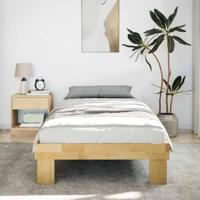Bedframe zonder matras 75x190 cm massief hout eiken - thumbnail