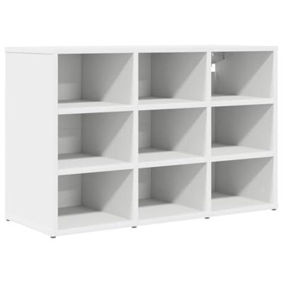 VidaXL Schoenenkast met plank wit 77,5 x 30 x 51 cm bewerkt hout
