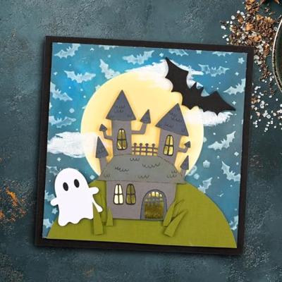 Vaessen Creative • snijmallen spookhuis 7x9,5cm