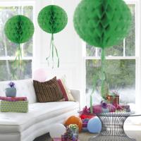 Honeycomb decoratie 30cm groen - thumbnail