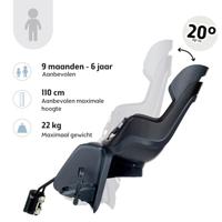 Bobike kinderzitje achter go maxi rs met framebevestiging (ff) en slaapstand urban black - thumbnail
