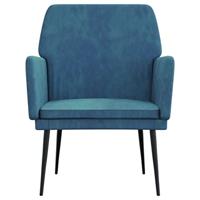 Fauteuil 62x79x79 cm fluweel blauw - thumbnail