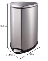 EKO pedaalemmer grace 35 l matzilverkleurig - thumbnail