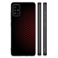 Samsung Galaxy A51 Bumper Case Geruit Rood - thumbnail