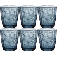 Bormioli Rocco Waterglazen Diamond - Blauw - 390 ml - 6 stuks - thumbnail