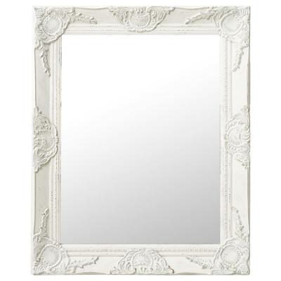VidaXL Wandspiegel barok stijl 50x60 cm wit VidaXL Wandspiegel barok stijl 50x60 cm wit