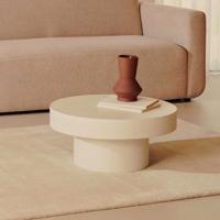 Kave Home Aiguablava salontafel Ø66 cm cement Wit - thumbnail