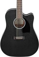 Ibanez PF16MWCE-WK Weathered Black Open Pore elektrisch-akoestische westerngitaar - thumbnail