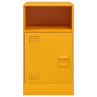 Nachtkastjes 2 st 34,5x39x62 cm staal mosterdgeel - thumbnail