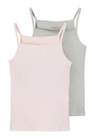 Name it 2-pak meisjes hemdjes - Spaghetti bandjes - Kinder basic katoenen onderhemd - thumbnail