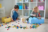 Room Copenhagen LEGO Storage Brick 1 rond Grijs opbergdoos - thumbnail