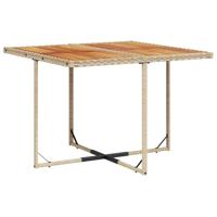 9-delige Tuinset met kussens poly rattan beige - thumbnail