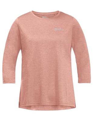 Jack wolfskin Crosstrail 3/4 T-Shirt Dames Rose Dawn S