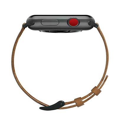 Luxe Echt Lederen bandje - Lichtbruin - Geschikt voor Apple Watch 44mm / 45mm / 46mm / 49mm