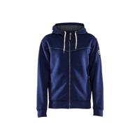 Blåkläder 4933 Hoodie met rits gevoerd marineblauw - maat L - thumbnail