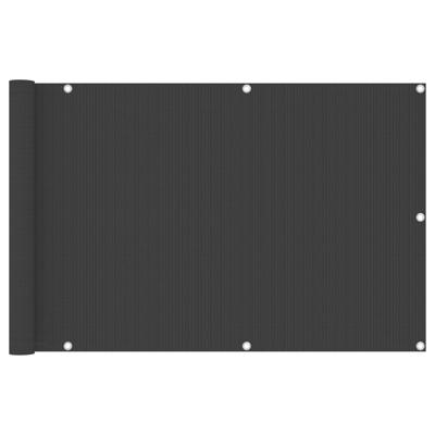 VidaXL Balkonscherm 90x500 cm hdpe antracietkleurig