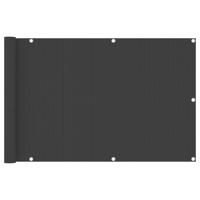 VidaXL Balkonscherm 90x500 cm hdpe antracietkleurig - thumbnail