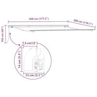 Luifel handmatig uittrekbaar 450x300 cm antraciet en wit - thumbnail