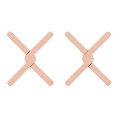 Krumble Opvouwbare siliconen pannenonderzetter - Roze - Set van 2