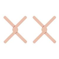 Krumble Opvouwbare siliconen pannenonderzetter - Roze - Set van 2 - thumbnail