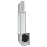 Buitenwandlamp roestvrij staal zilverkleurig - thumbnail