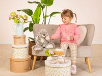 Pluchen beweegbare konijn 28 cm TEDDY HERMANN bruin - thumbnail