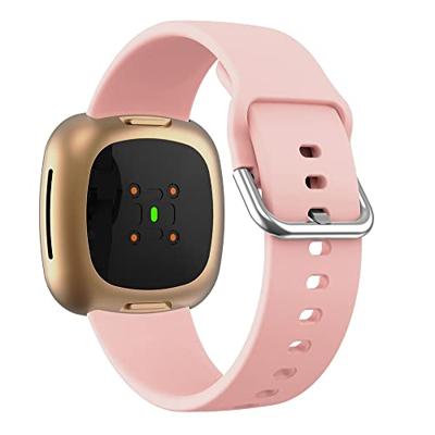 Fitbit Versa 3 & 4 / Sense 1 & 2 - Siliconen bandje - Roze Fitbit Versa 3 & 4 / Sense 1 & 2 - Siliconen bandje - Roze