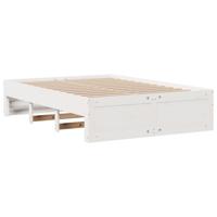Bedframe zonder matras met lades grenenhout wit 150x200 cm - thumbnail