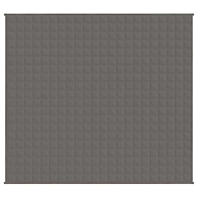 VidaXL Verzwaringsdeken 200x230 cm 13 kg stof grijs