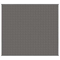 VidaXL Verzwaringsdeken 200x230 cm 13 kg stof grijs - thumbnail