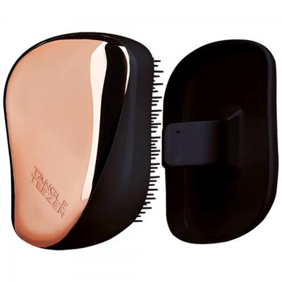 Tangle Teezer compact hairbrush rose gold black - thumbnail