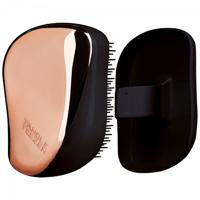 Tangle Teezer compact hairbrush rose gold black - thumbnail