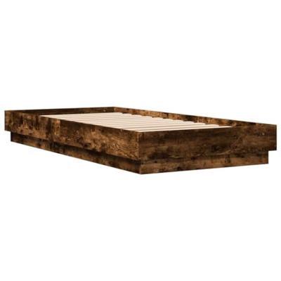 Bedframe zonder matras hout gerookt eikenkleurig 90x200 cm