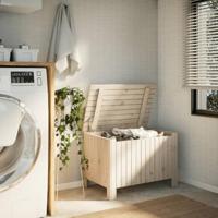 Opbergbox met deksel RANA 80x49x54 cm massief grenenhout - thumbnail