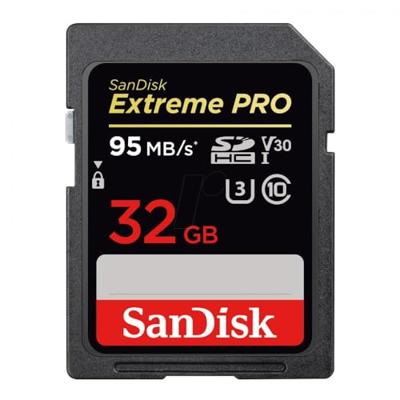 Sandisk SDHC geheugenkaart - 32GB - ExtremePro - U3 Sandisk SDHC geheugenkaart - 32GB - ExtremePro - U3