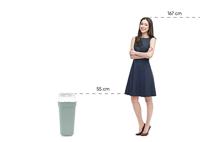 Curver ready to collect prullenbak GFT 30 liter wit-lichtgrijs - thumbnail