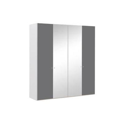 Goossens Kledingkast Easy Storage Ddk, Kledingkast 203 cm breed, 220 cm hoog, 2x glas draaideur en 2x spiegel draaideur midden Goossens Kledingkast Easy Storage Ddk, Kledingkast 203 cm breed, 220 cm hoog, 2x glas draaideur en 2x spiegel draaideur midden