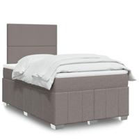 Boxspring met matras stof taupe 120x190 cm - thumbnail