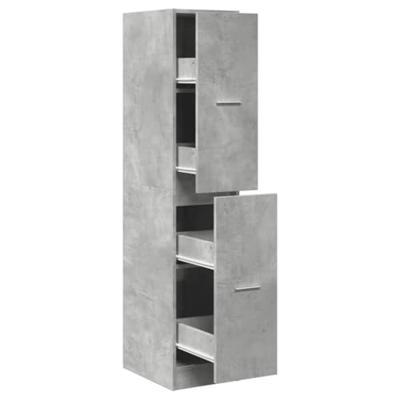 Apothekerskast 30x41x144,5 cm bewerkt hout betongrijs - thumbnail