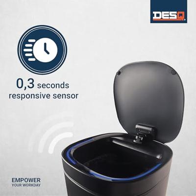 Afvalbak desq sensor 40 liter rvs zwart